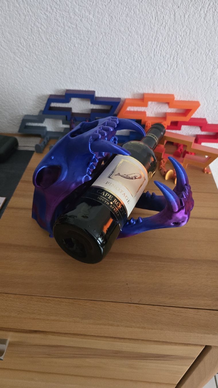Portabottiglie: Weinflaschenhalter Tigerschädel – Nuovo (secondo la descrizione) da Winznau venduto da johny_wayne