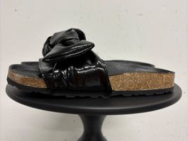 Neue Verbenas Sandalen Schwarz Lack Gr.37 40 Leder