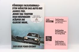 Ford Escort 1981 Prospekt + Leasing Blatt