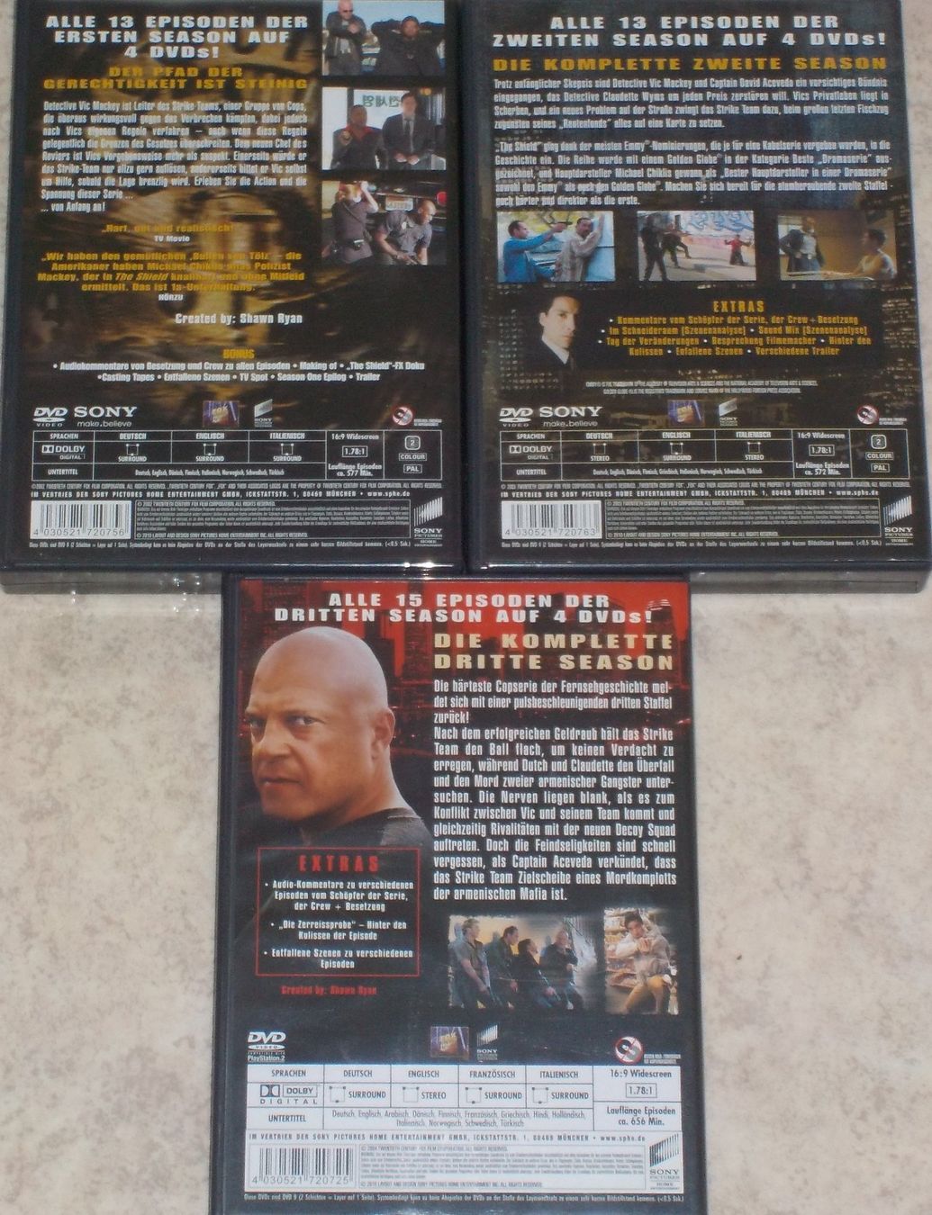 Tutti i DVDs: THE SHIELD.............Staffeln 1 bis 3 – Usato da Reinach AG venduto da Masi 1