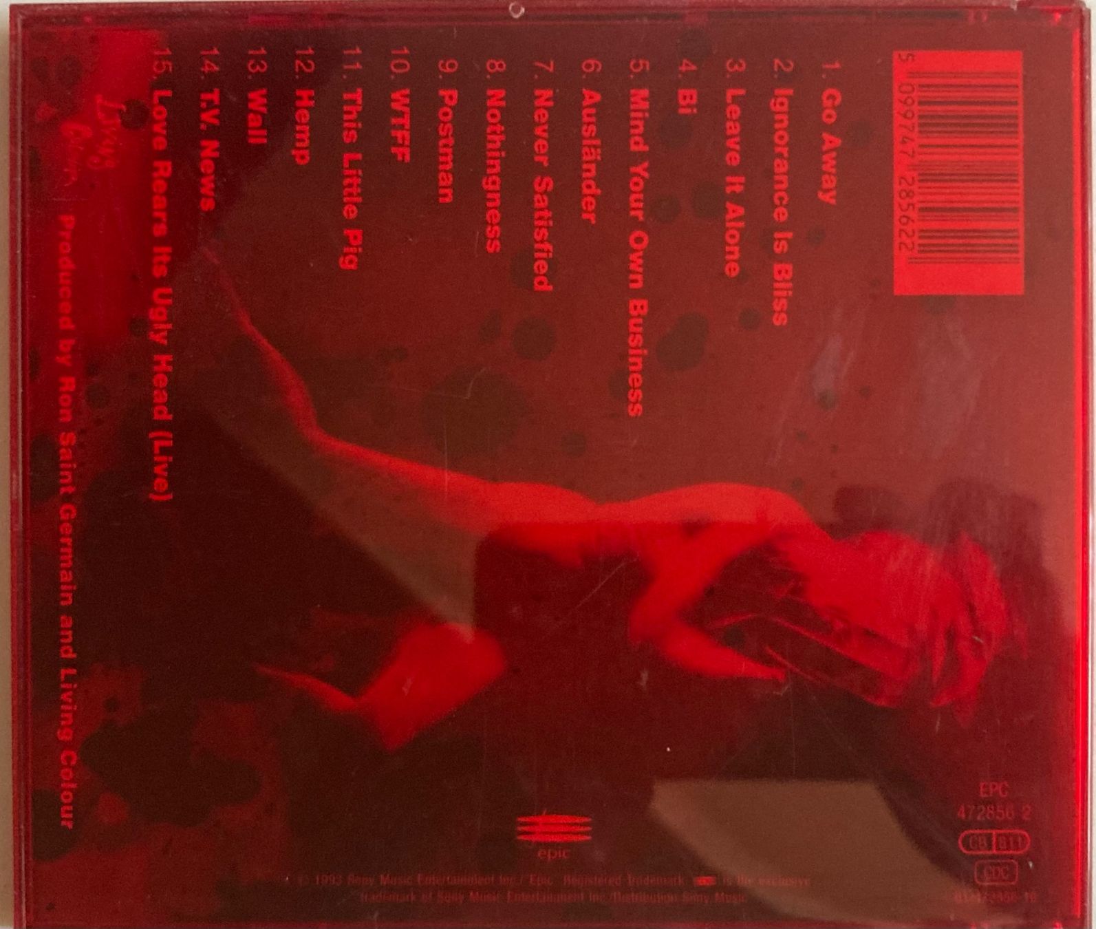CD: LIVING COLOUR - STAIN – Usato da Poliez-Pittet venduto da Newtown-Records 1
