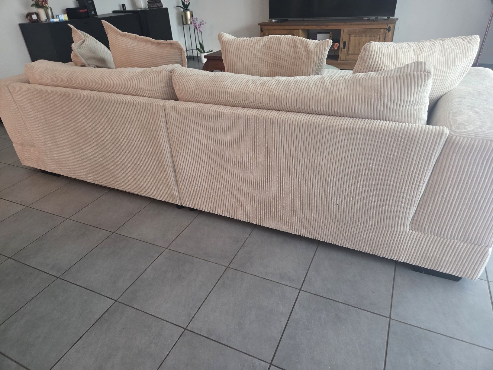 Conforama Sofas: Gemütliches Cordsofa L-Form in Beige – Gebraucht aus Wetzikon ZH von _muyra 1