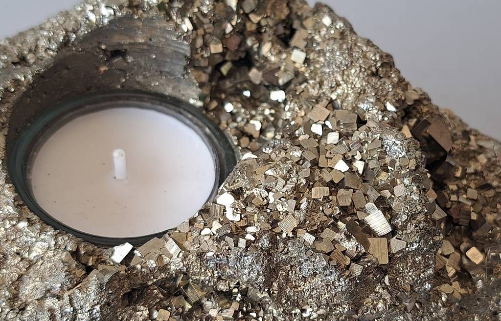 Bougeoirs: Wunderschönes Teelicht aus Pyrit – D'occasion à Stans par wer_fd5f 3