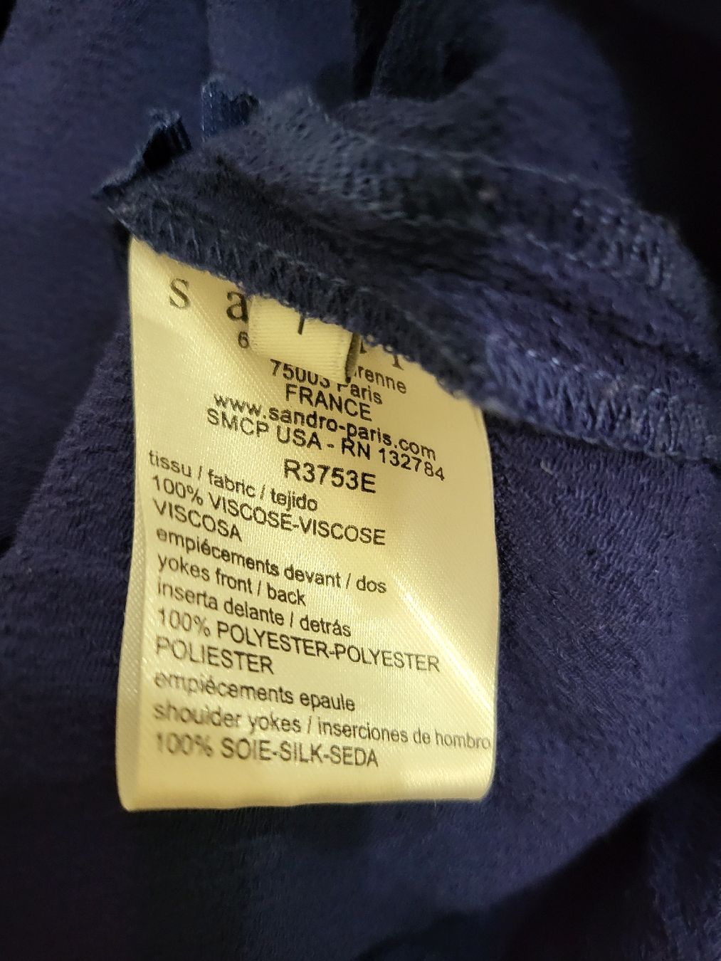 Sandro Robes: Robe Sandro Paris Bleue et Noire, Taille 36 - Été Chic – D'occasion à Niedergösgen par Eva2410 6