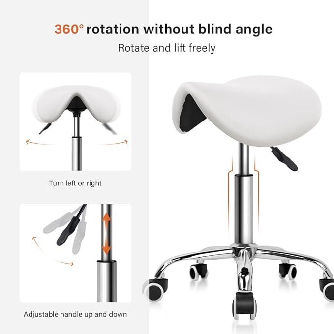 Sgabelli: Rollhocker Arbeitshocker Barhocker drehbar mit Sattelsitz – Nuovo e nell'imballaggio originale da Herisau venduto da Serenco 3