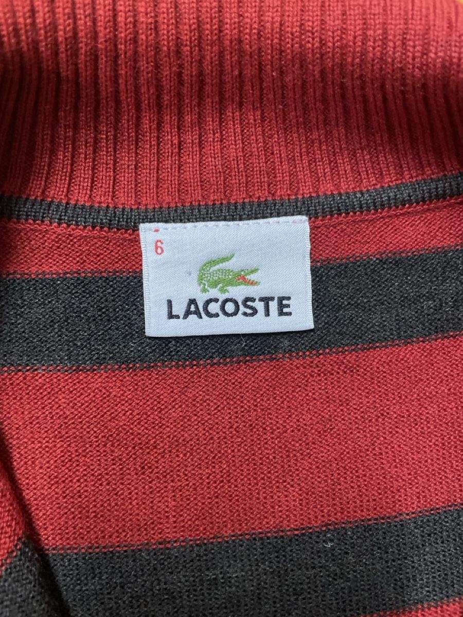 Lacoste Giacche & Cappotti: Lacoste Strickjacke Gr. 6 Rot/Grau mit Ellenbogen-Patches – Usato da Menziken venduto da polo22 1