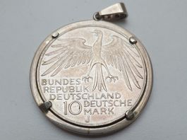 🇩🇪 10 Mark 1972 J Silver + monture 20.7g .625