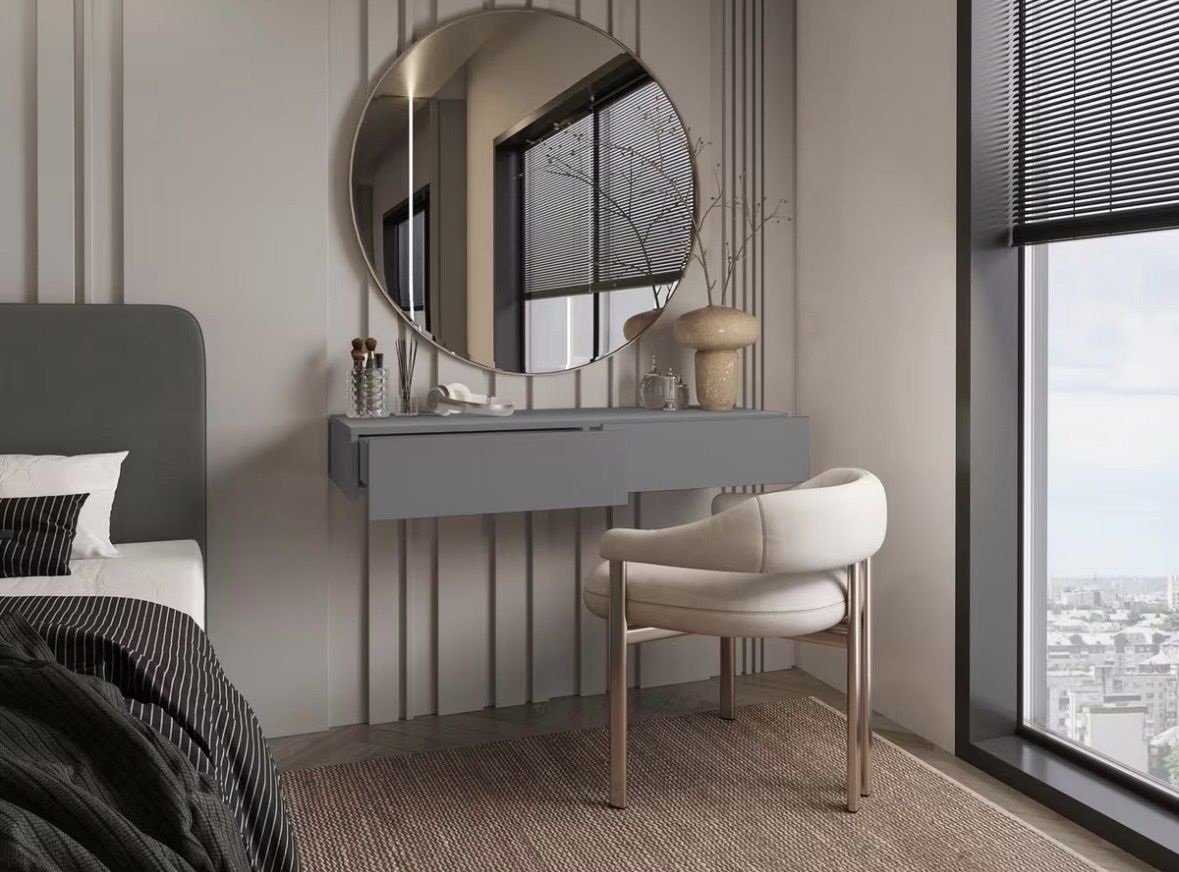 Cassettiere: Commode / coiffeuse murale anthracite – NEUVE – Nuovo (secondo la descrizione) da Neuchâtel venduto da Suheda.Drsn 4