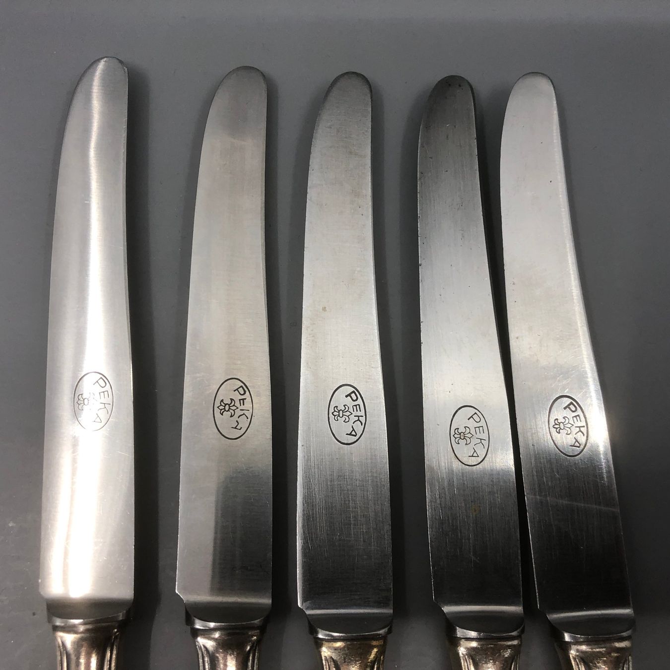 Posate: 5 Dessertmesser versilbert Peka – Usato da Basel venduto da Tiabeanie 3