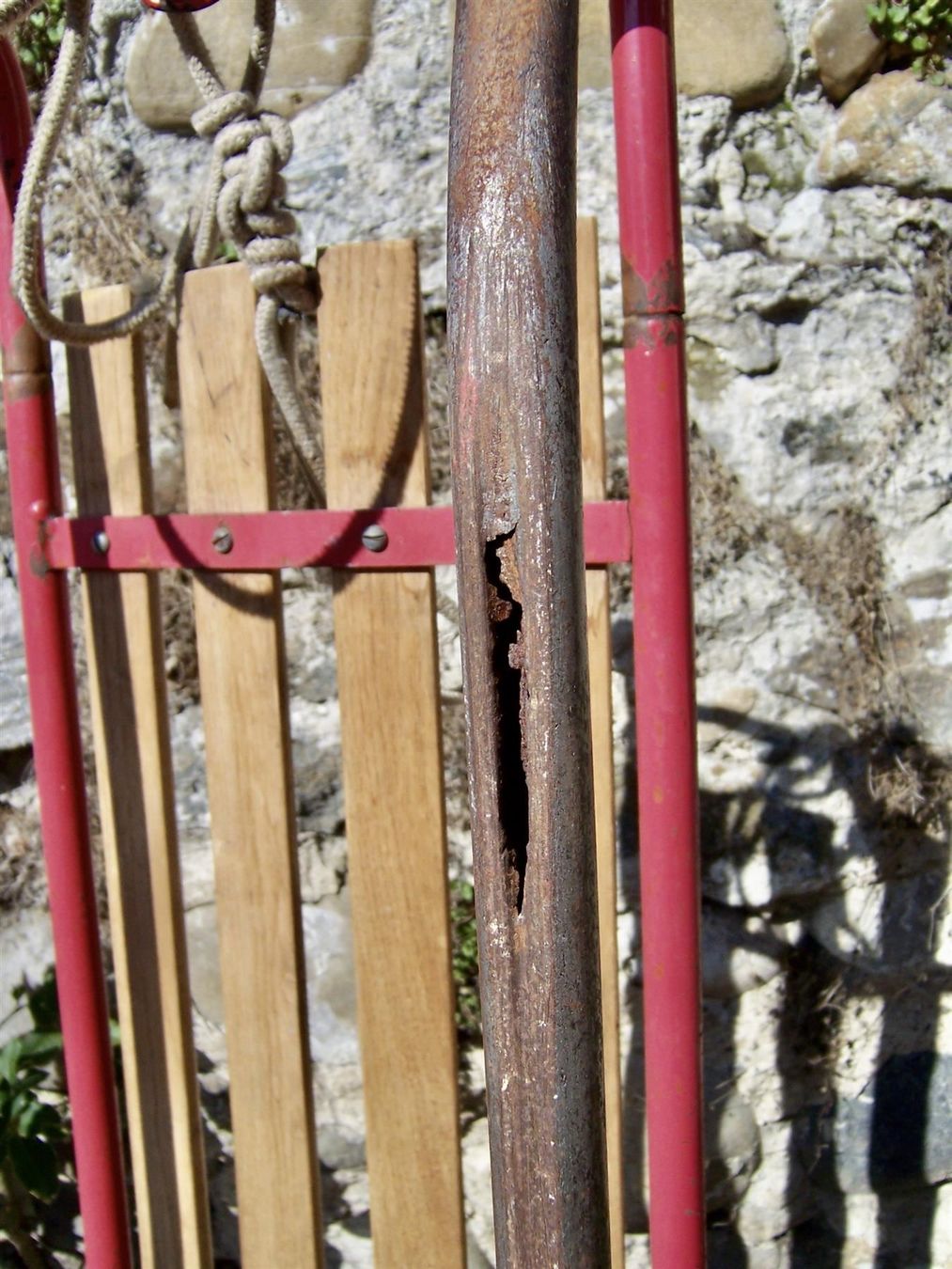 Schlitteln: Vintage Schlitten Stahlrohrschlitten SKS – Gebraucht aus Kerzers von wisaundso 7