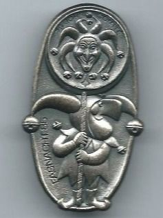 Basler Plaketten & Abzeichen: Fasnachtsplakette Basel, "Blaggedde" 1985 (Silber) – Gebraucht aus Zürich von t24_de