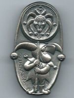 Fasnachtsplakette Basel, "Blaggedde" 1985 (Silber)