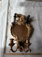 Miroir applique ancien de style baroque - Cadre sculpté doré