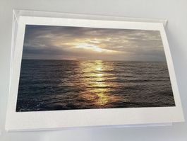 Grusskarte / Fotokarte, mit Couvert 14.8 x 21 cm, Perlmut