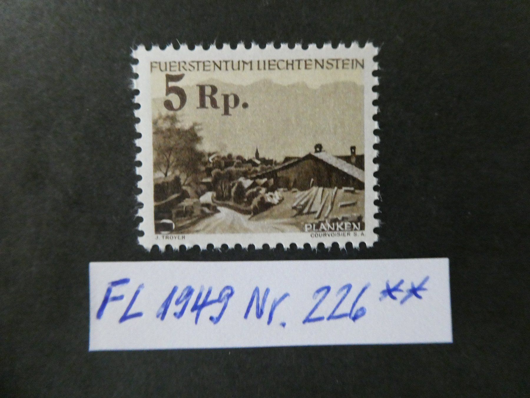 Alle Briefmarken: FL 1949 Nr. 226 postfrisch – Gebraucht aus Lausen von Herbamare01