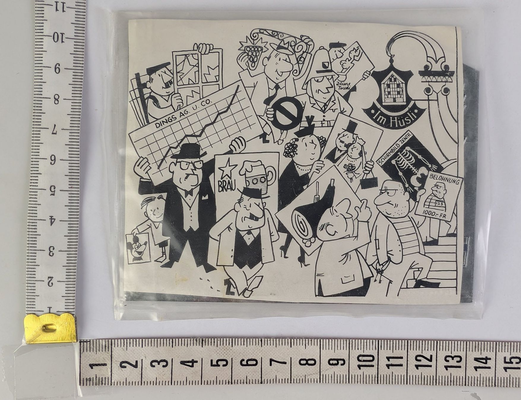 Foto & Immagini: Druckerplatte mit Cartoon von Werner Büchi "Altersheim" +... – Usato da Zürich venduto da axolottchen 6