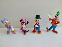 4 Disney Vintage Figuren  BULLYLAND – Goofy, Dagobert, Minni
