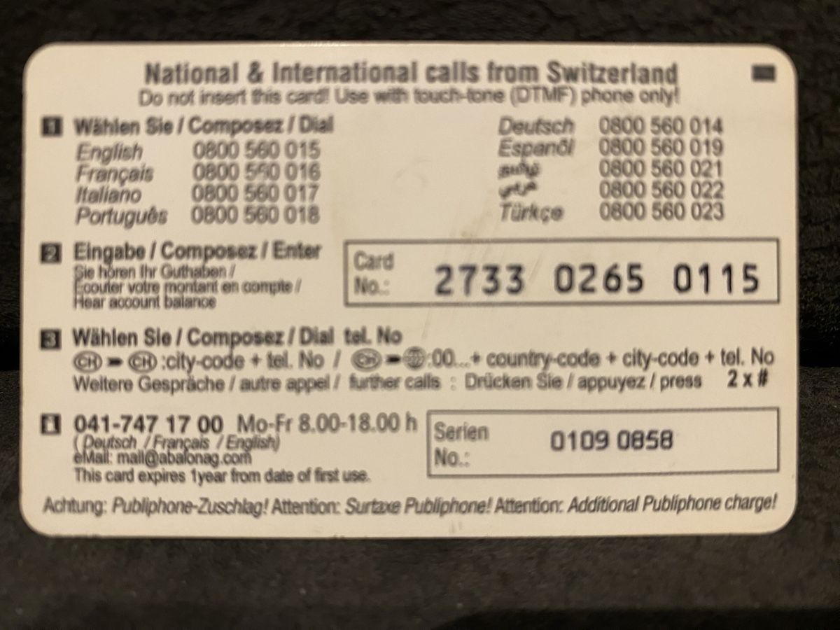 Schede telefoniche: Carte – Usato da Lausanne venduto da babacard10 1
