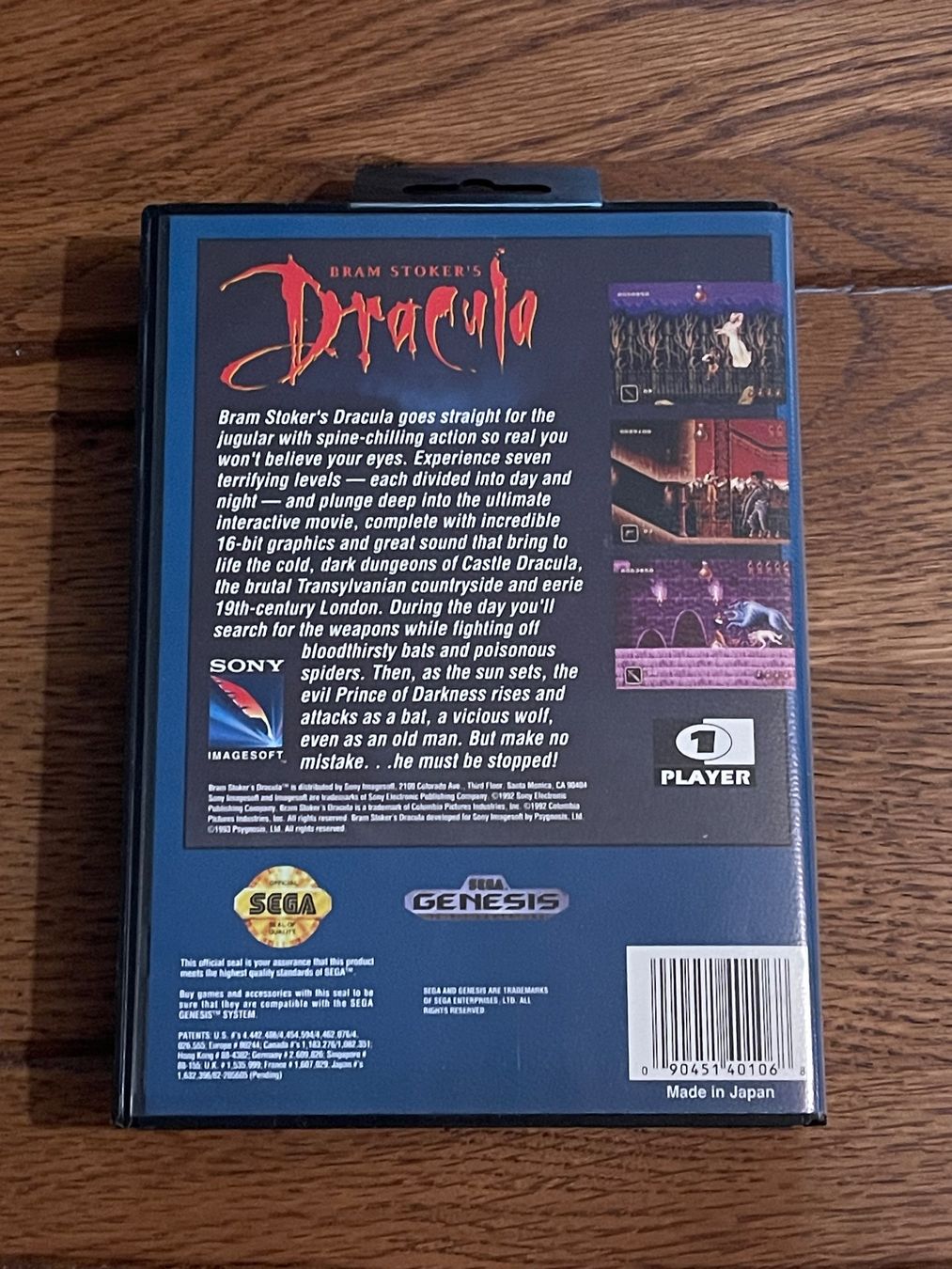 Sega Giochi: Spiel Bram Stokers Dracula Sega Genesis OVP – Usato da Zuerich venduto da Dorsi 1