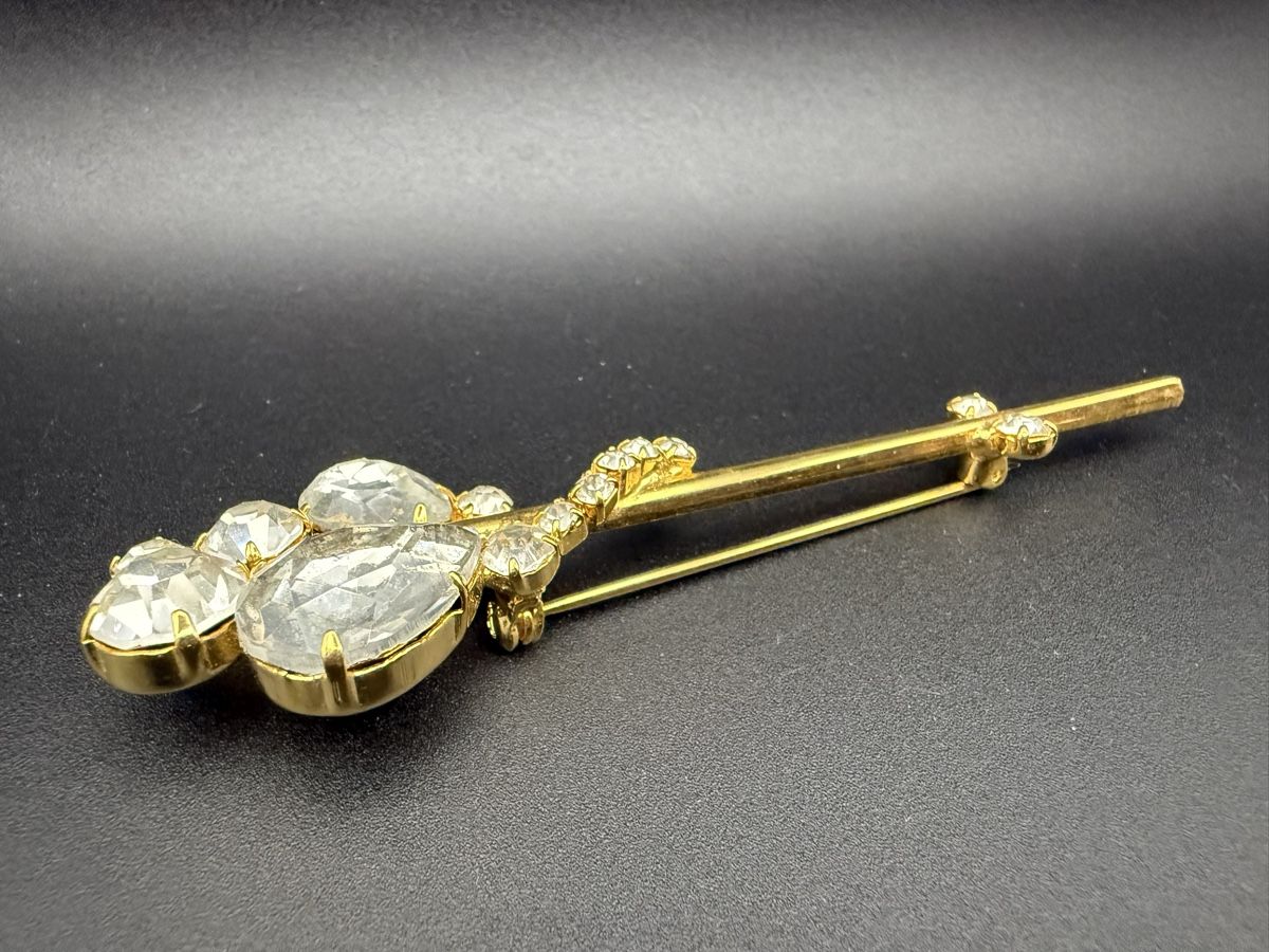 Spille & Fermagli: Vintage-Gold-Brosche mit Strasssteinen – Usato da Lamone venduto da LaCantinaMagica 1