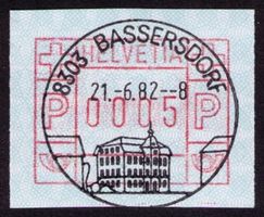 ATM 6_K-VO 8303 BASSERSDORF_21.6.82_ERSTTAG Werbestempel !