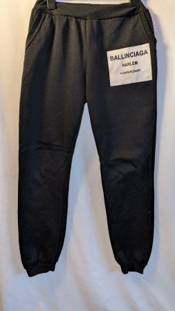 Jogging Stoff Trainer Hose Ballinciaga schwarz S