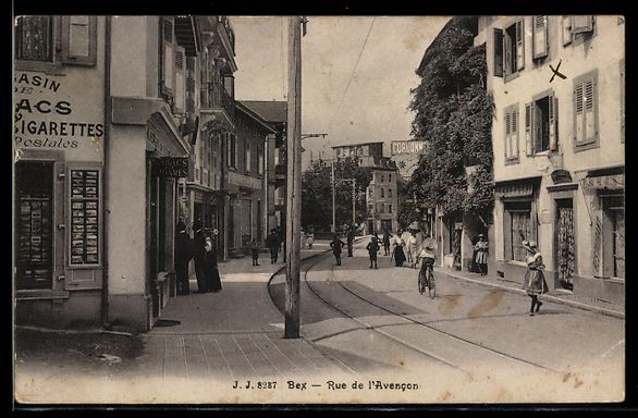 Cartoline postali: AK Bex, Rue de l`Avencon – Usato da Berlin venduto da bartko-reher
