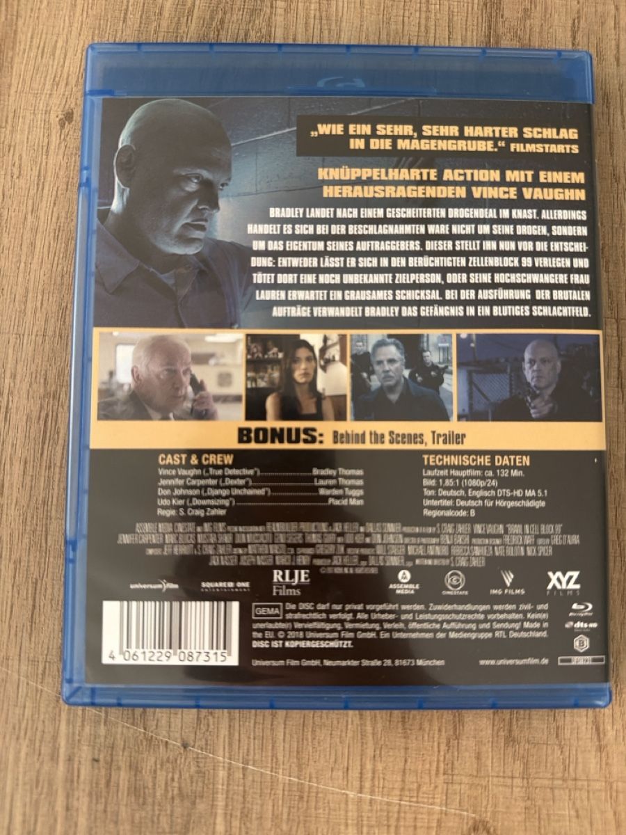 Alle DVDs: Brawl in Cell Block 99 (2017) BluRay – Gebraucht aus Hagendorn von masterchieff 1