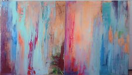 2 Stk. Originalgemälde in Acryl auf Leinwand 100x120 cm