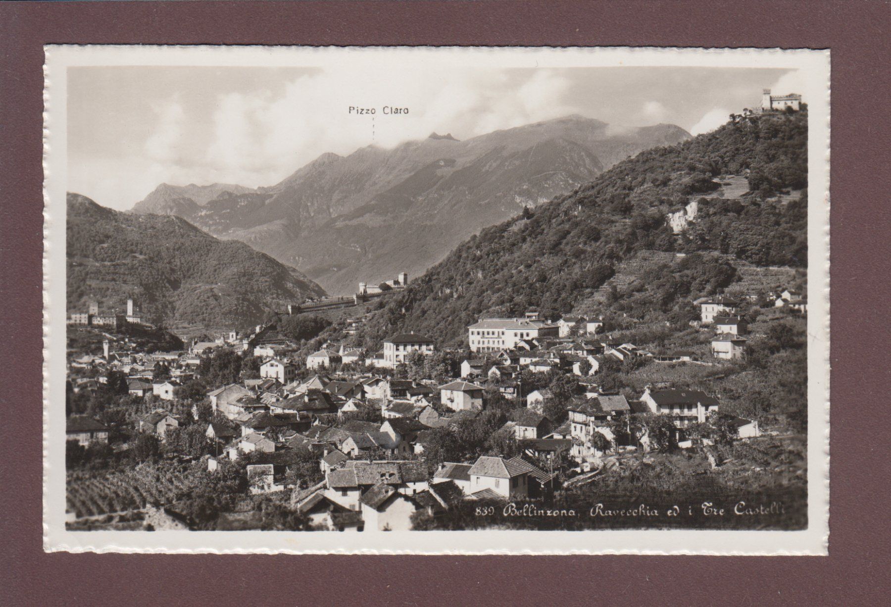 Cartoline postali: BELLINZONA - Ravecchia - 3 Castelli – Usato da Pully venduto da nicecards