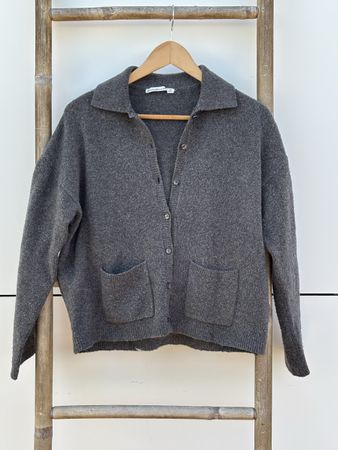 Damen Strickjacke Abercrombie & Fitch grau Grösse XS