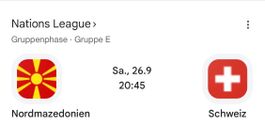 1-2 Tickets Nordmazedonien - Schweiz Skopje Nations League