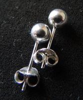 Silber 925 Kugel Ohrstecker 4 mm