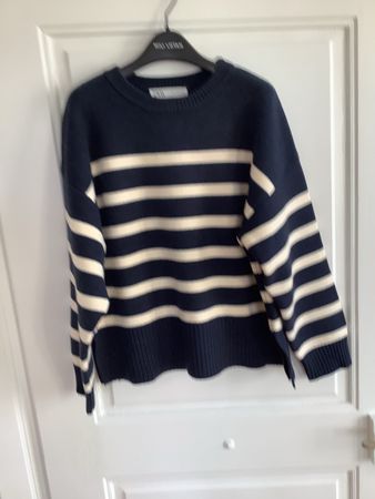 Dicker Strickpullover gestreift von Zara S/M Viscosemix