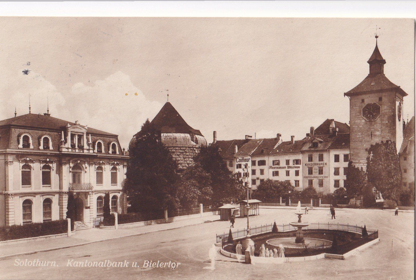 Cartoline postali: Solothurn Kantonalbank und Bieltor – Usato da Olten venduto da clotaldi