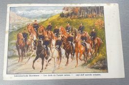 Militärpostkarte Schweiz. Hererführer gelauf. n. Strassburg