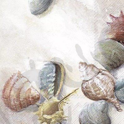 Tovaglioli: Serviette shells on the beach (1677) 2Stk. – Nuovo (secondo la descrizione) da Schlatt TG venduto da kreativ-atelier