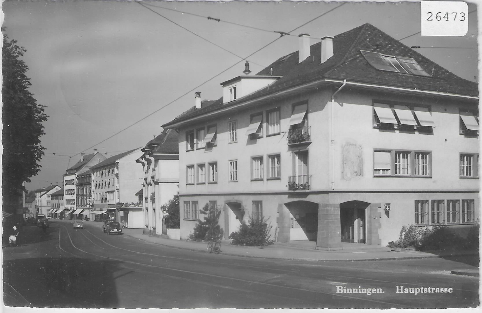 Ansichtskarten: Binningen - Hauptstrasse mit Postbüro – Gebraucht aus Ettingen von Kartenplanet
