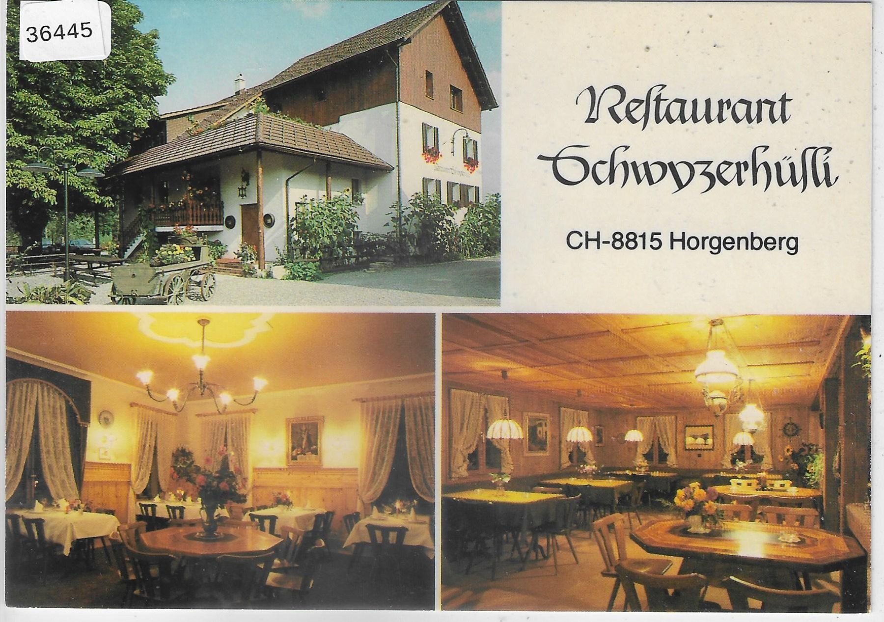 Cartoline postali: Restaurant Schwyzerhüsli Horgenberg – Usato da Ettingen venduto da Kartenplanet