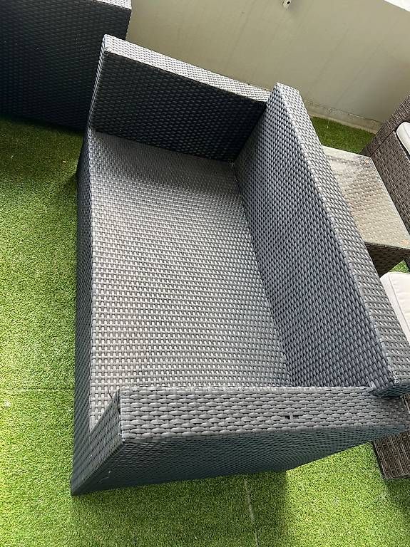 Poltrone: Rattanlounge in Schwarz inkl. Kissen – Usato da Altendorf venduto da S.Maechler 3