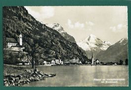 Flüelen am Vierwaldstättersee mit Bristenstock, ungelaufen
