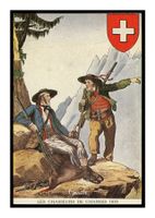 CHASSEURS DE CHAMOIS "Costumes Suisse en 1830"