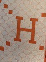 Sciarpa Hermes Paris in lana, arancione, usata, calda