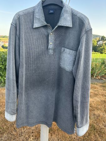 Polo Hemd/Shirt in Gr. L, grau/blau