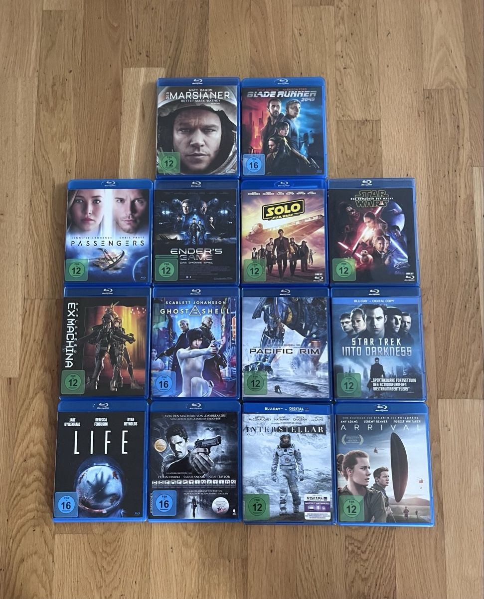Alle DVDs: 14 Blu-rays Sci-Fi Sammlung Interstellar Arrival Blade Runne – Neu (gemäss Beschreibung) aus St. Gallen von Starlord77