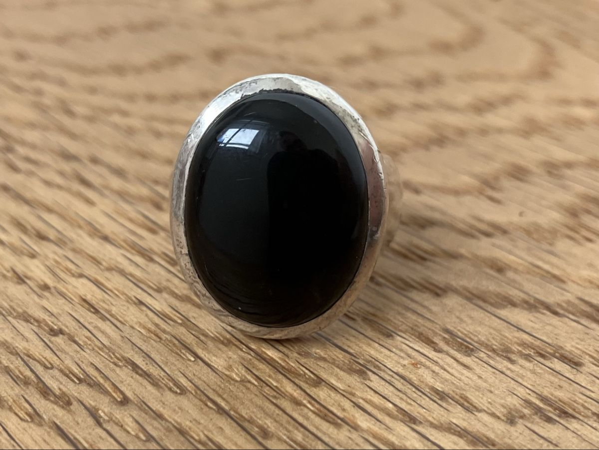 Anelli: Fingerring 925 Silber mit Onyx Stein Gr 53 – Usato da Willisau venduto da son_lq7g 5