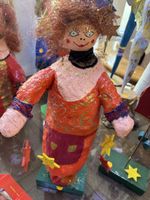 Pappmaché Figur Unikat 52 cm Handarbeit bemalt edel