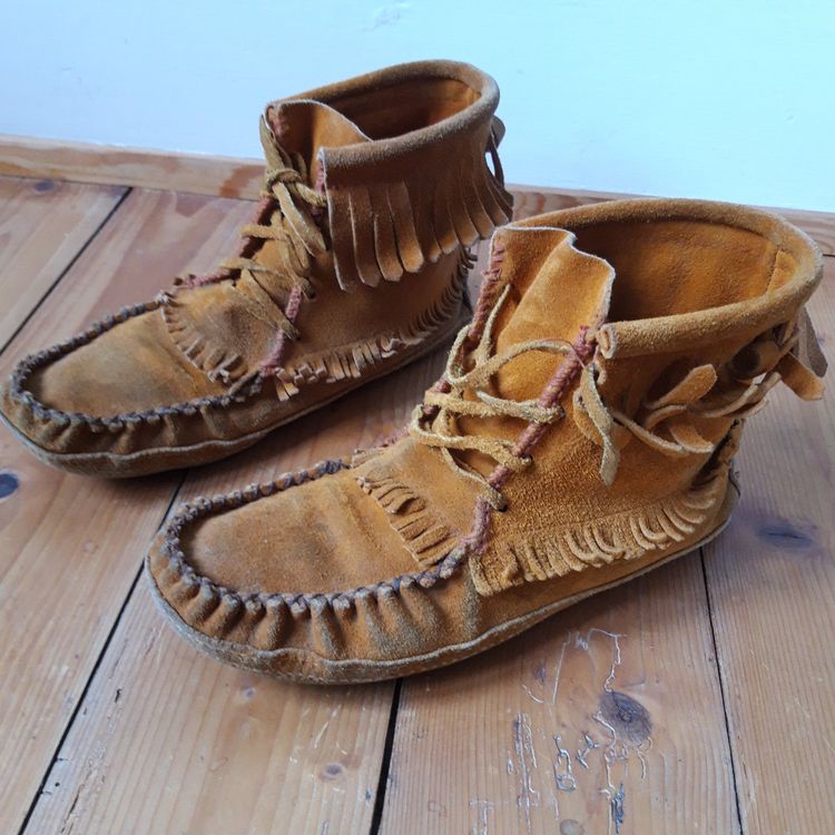 IndianerMokassins handgemacht, Mokassin aus Leder, Gr. 42 Kaufen auf
