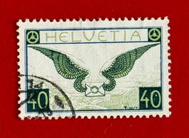 FLUGPOST 15Z FLUGPOSTBRIEF GERIFFELT 1933 ECKSTEMPEL