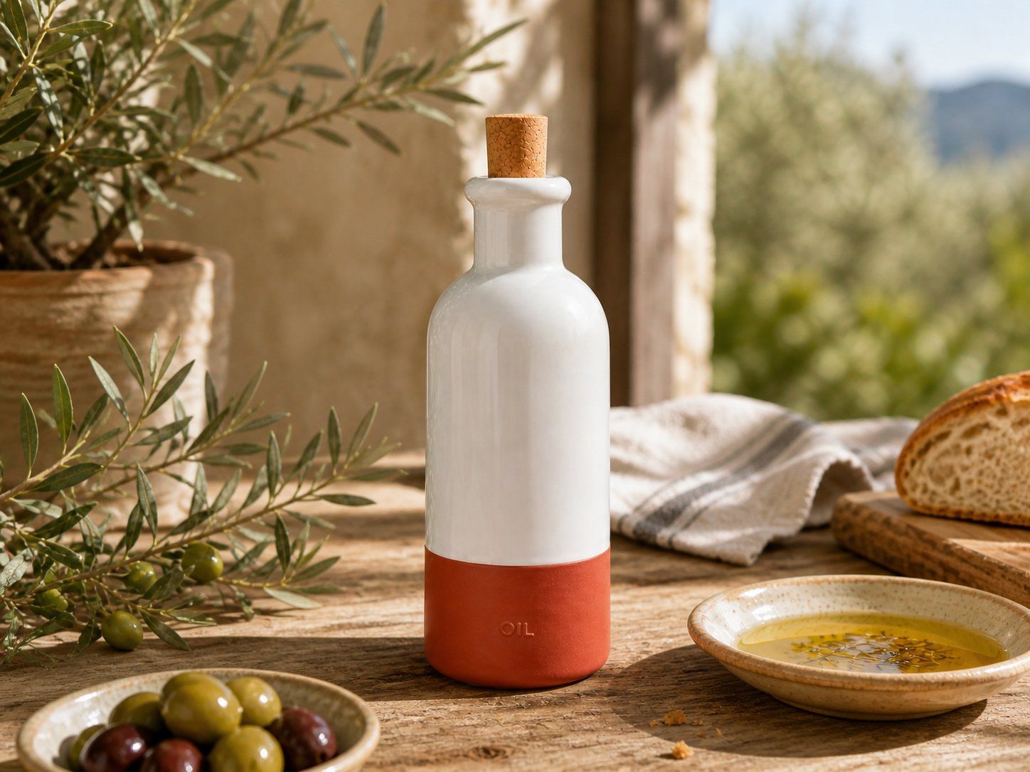 Altro in Stoviglie & Bicchieri: Ölflasche Keramik Korken – Usato da Fully venduto da VaneaSelection